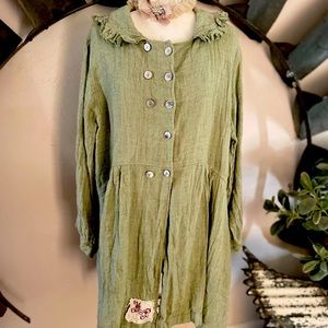 Vintage Magnolia Pearl linen jacket - OS